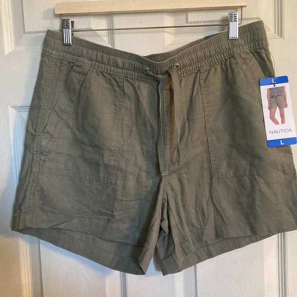 Nautica Pants - Nautica Green Linen Shorts - NWT